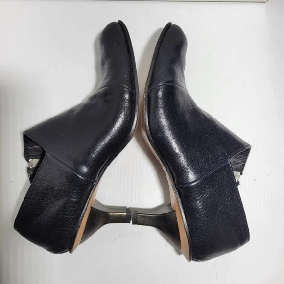 CYDWOQ Remote kitten low Heel black leather size 38 - Picture 6 of 10